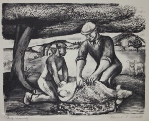 Sheep-Shearing-WPA-by-Bernard-P-Schardt 400x327 cropped